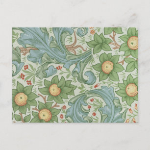 William Morris Floral Green Blue Orchard Briefkaart