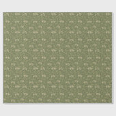 William Morris Floral Honeysuckle Green Cadeaupapier (Vlak)