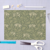 William Morris Floral Honeysuckle Green Tissuepapier (Craft)