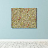 William Morris Floral lily willow art print design (Insitu (Houten vloer))