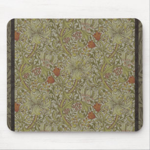 William Morris Floral lily willow art print design Muismat
