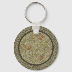 William Morris Floral lily willow art print design Sleutelhanger