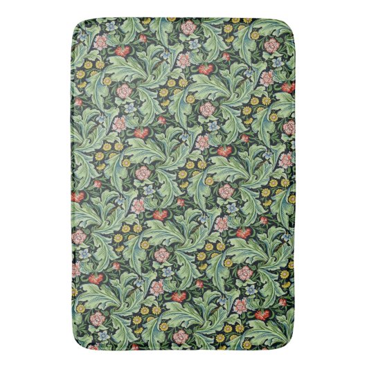 William Morris Floral Patroon Roze Groene Anjer Badmat (Voorkant Verticaal)