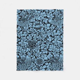 William Morris Floral Pattern Bird Anenome Fleece Deken