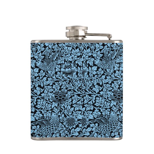 William Morris Floral Pattern Bird Anenome Heupfles (Achterkant)