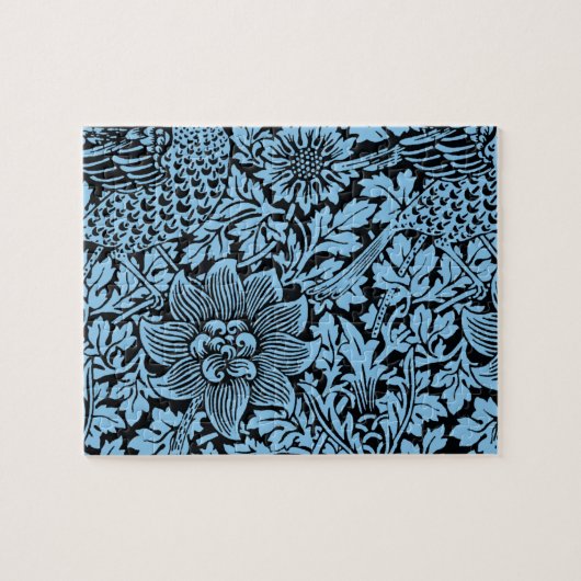 William Morris Floral Pattern Bird Anenome Legpuzzel (Horizontaal)
