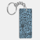 William Morris Floral Pattern Bird Anenome Sleutelhanger (Voorkant Links)
