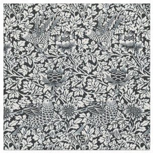 William Morris Floral Pattern Bird Anenome Stof