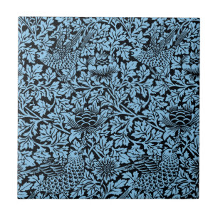 William Morris Floral Pattern Bird Anenome Tegeltje