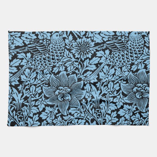 William Morris Floral Pattern Bird Anenome Theedoek (Horizontaal)