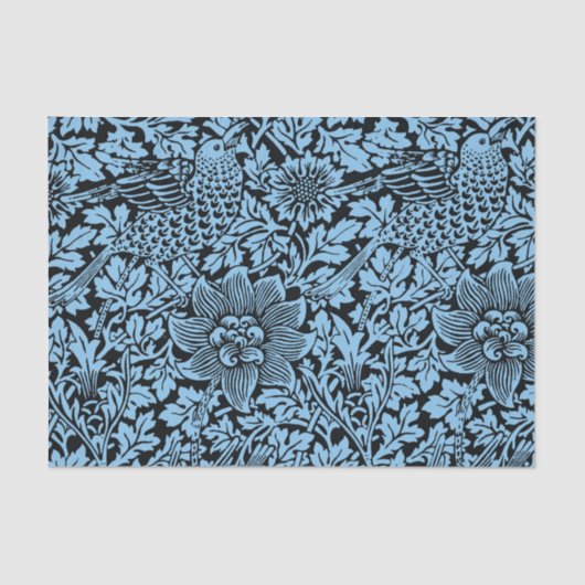 William Morris Floral Pattern Bird Anenome Tissuepapier (Voorkant)