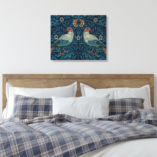 William Morris  Floral Pattern Canvas Afdruk (Insitu (Slaapkamer))