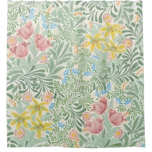 William Morris  Floral Pattern Douchegordijn (Voorkant)