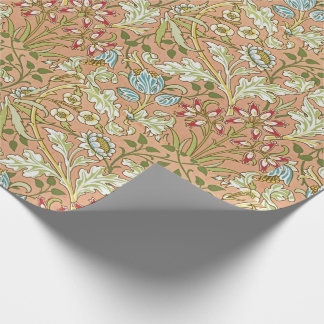 William Morris Floral Pattern Flowers Pink Blue Cadeaupapier