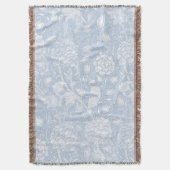 William Morris Floral Pattern in Blue Deken (Voorkant Verticaal)