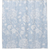 William Morris Floral Pattern in Blue Douchegordijn (Voorkant)