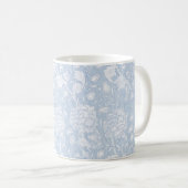 William Morris Floral Pattern in Blue Koffiemok (Voorkant rechts)