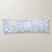 William Morris Floral Pattern in Blue Lichaamskussen (Achterkant)