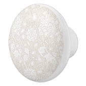 William Morris Floral Pattern in Sepia Keramische Knop (Rechts)