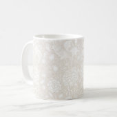 William Morris Floral Pattern in Sepia Koffiemok (Voorkant links)