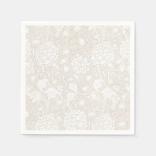 William Morris Floral Pattern in Sepia Servet