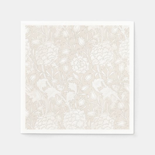 William Morris Floral Pattern in Sepia Servet (Voorkant)