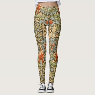 William Morris Floral Pattern Leggings