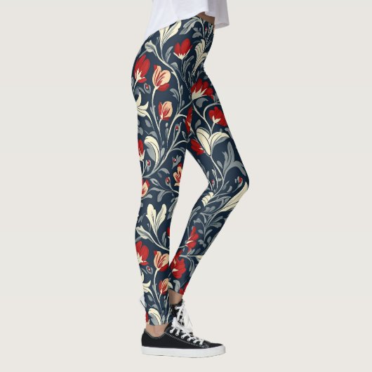 William Morris Floral Pattern Leggings (Rechts)