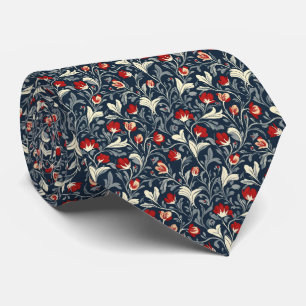 William Morris Floral Pattern Stropdas
