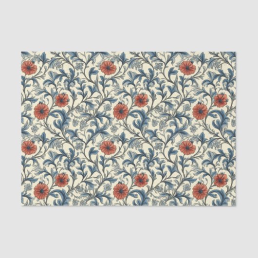 William Morris Floral Pattern Tissuepapier (Voorkant)
