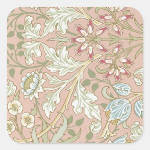 William Morris Floral Pattern Vierkante Sticker