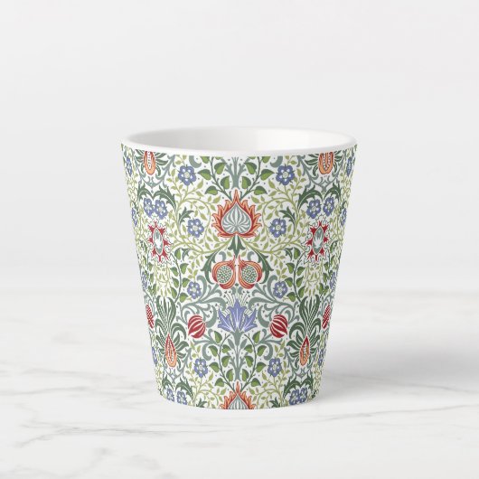 William Morris Floral Persian Pattern Latte Mok (Voorkant)