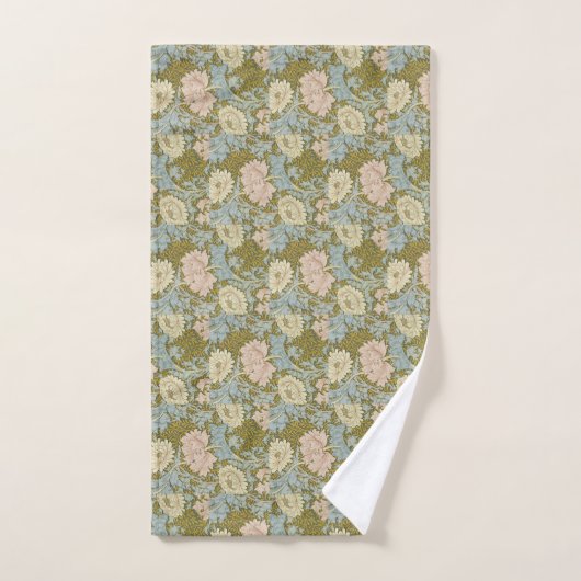 William Morris  Floral Pink Chrysanthemum Bad Handdoek (Handdoek)