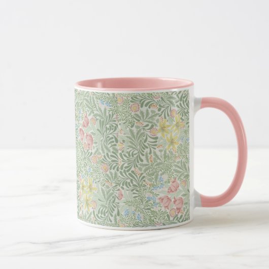 William Morris  Floral Pink Green Bower Mok (Rechts)