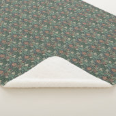 William Morris Floral Pink Green Compton Sherpa Deken (3/4)