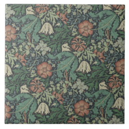 William Morris  Floral Pink Green Compton Tegeltje