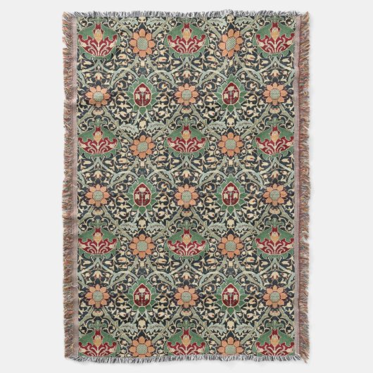  William Morris Floral Print Pattern Deken (Voorkant Verticaal)