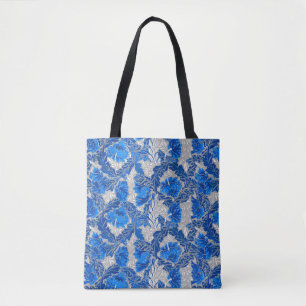 William Morris Floral, Sapphire Blue en Gray Draagtas
