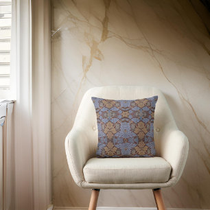 William Morris Floral St James Blue Brown Peach Kussen