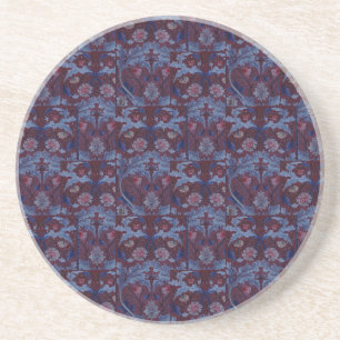 William Morris  Floral Textile Embroidery Zandsteen Onderzetter
