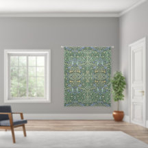 William Morris Floral Vert Blanc Daisies Vintage
