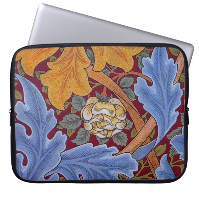 William Morris Floral Wallpaper Pattern Laptop Sleeve (Voorkant)