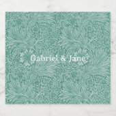 William Morris Floral Wallpaper Sparkling Wijnetiket (Enkel label)