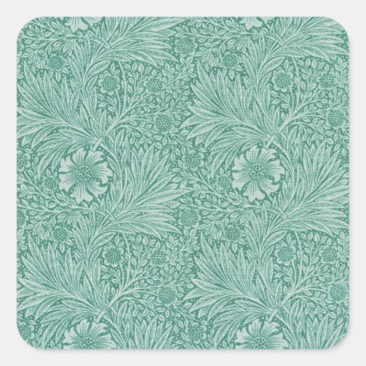 William Morris Floral Wallpaper Vierkante Sticker (Voorkant)