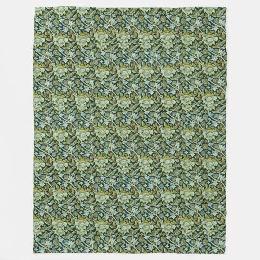  William Morris Floral Wey Pattern Fleece Deken (Voorkant)