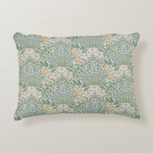 William Morris  Floral Yellow Blue Garden Accent Kussen