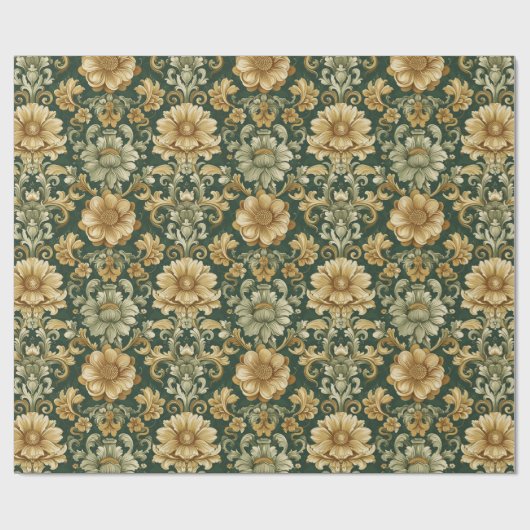 William Morris Florals verlaat kerstpatroon Cadeaupapier (Vlak)