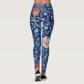 William Morris Flore motif leggings bleus (Dos)