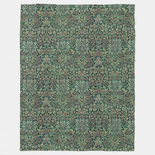  William Morris Flower Garden Fleece Deken (Voorkant)