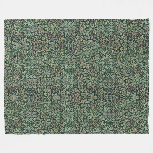  William Morris Flower Garden Fleece Deken (Voorkant (Horizontaal))
